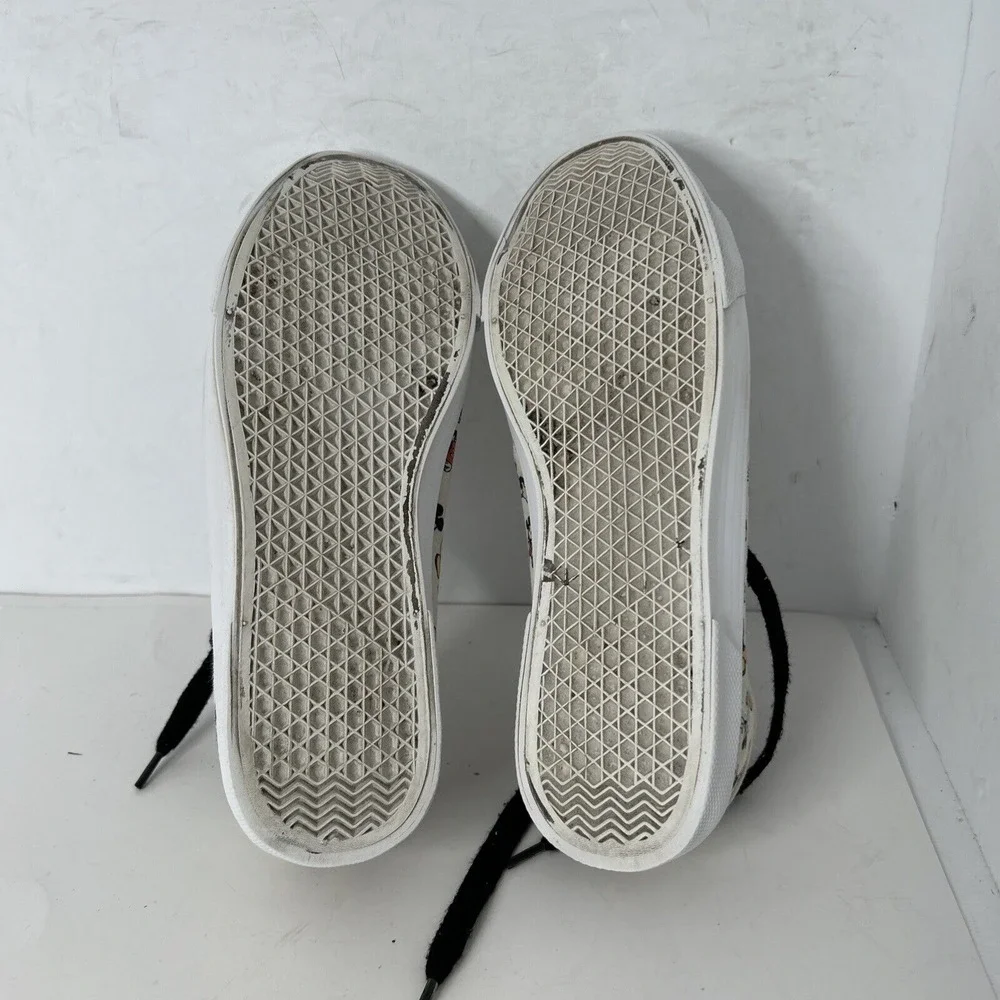Disney Parks Mickey Mouse Canvas Shoes‎ Sneakers Womens Size 9 Lace Up White